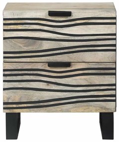 Mesas de cabeceira com gaveta 2 pcs Nogueira 40 x 33.5 x 46 cm