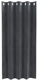 Cortinas Blackout vidaXL com Ilhós 2 pcs Veludo Cinza Claro