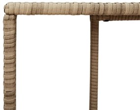 Prateleiras de arrumação 2 pcs vime PE bege