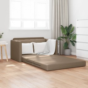 vidaXL Sofá Cama 2 em 1 Cappuccino 124x71x78 cm Couro Sintético