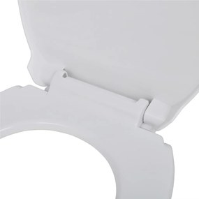 Tampos sanita com tampas de fecho suave 2 pcs plástico branco
