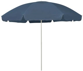 Guarda-sol de praia 300 cm azul