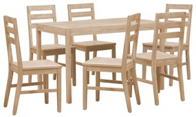 vidaXL 7 pcs conjunto de jantar madeira de acácia maciça