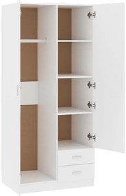Roupeiro 80x52x180 cm derivados de madeira branco