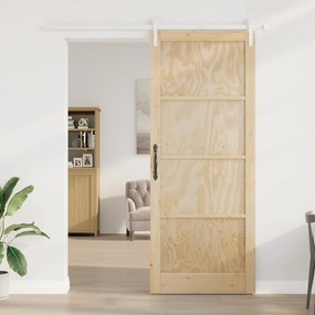 Porta Deslizante vidaXL com Conjunto de Acessórios 93x232 cm Madeira S