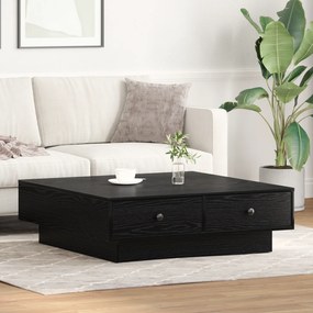 Mesa de Centro Carvalho preto Madeira de engenharia 90 x 90 x 28 cm