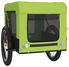 Reboque de bicicleta p/ animais tecido oxford/ferro verde/preto