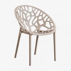 Cadeira De Jardim Empilhável De Polipropileno Ores Moka Brown - Sklum