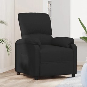 vidaXL Poltrona reclinável tecido preto
