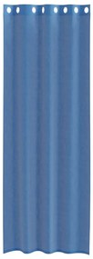Cortinas de voile com ilhós 2 pcs azul real