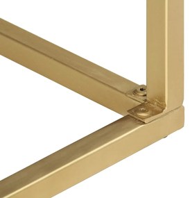 Mesa consola 90x30x75 cm mangueira maciça preto e dourado