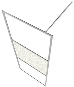 Divisória de chuveiro com prateleira vidro ESG/alumínio cromado