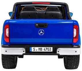 Carro elétrico para Crianças 24V 4x4 2 Lugares Mercedes Benz X-Class MP4 Rodas de EVA, Assento de couro Azul Pintado