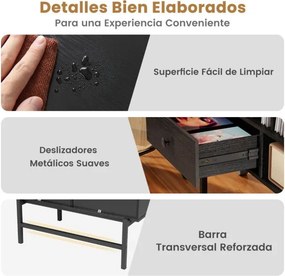Suporte grande para gira-discos e discos de vinil de meados do século com compartimentos abertos para álbuns Preto