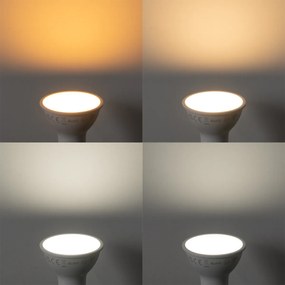 Set van 5 GU10 50mm LED lampen helder 4.7W 400 lm 2200-2400K