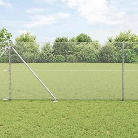 vidaXL Conjunto de Cercamento Conjunto de 2 Aço galvanizado 25 m Durável