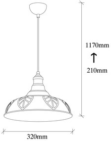 Candeeiro Chandelier Saglam – Cobre – 32 cm