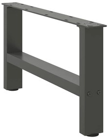Pés para mesa de centro antracite 2 peças 70x(30-31) cm aço