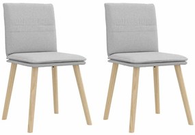 vidaXL Cadeiras de jantar 2 pcs tecido cinza nuvem