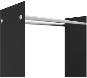 Suporte para lenha 80x35x100 cm vidro temperado preto