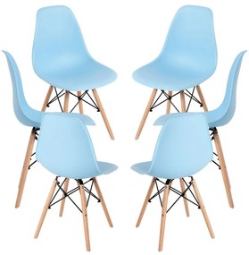 Pack 6 Cadeiras Tower Basic - Azul claro