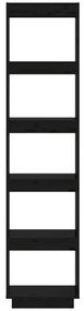 Estante/divisória 40x35x167 cm pinho maciço preto