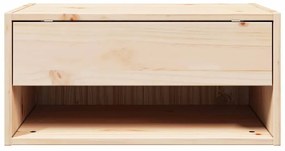 Mesa de Cabeceira Montada na Parede com gaveta 2 pcs Castanho