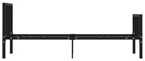 Estrutura de cama 90x200 cm metal preto