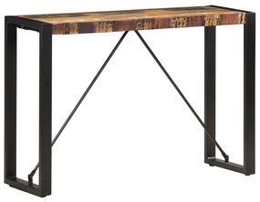 Mesa consola 110x35x76 cm madeira recuperada maciça