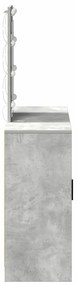 Mesa de Maquiagem vidaXL com Luzes LED Cinza Concreto 102x33x135 cm