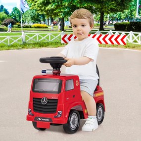 Andarilho em forma Camião de bombeiros com licença Mercedes Benz para crianças dos 2 aos 6 anos de idade Volante com buzina musical Mercedes Benz e ar