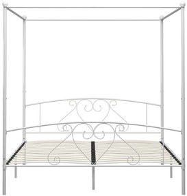Estrutura de cama com dossel metal 180x200 cm branco