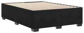 Estrutura de cama sem colchão 160x200 cm veludo preto