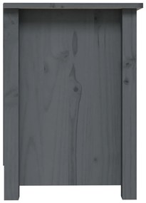 Móvel de TV 70x36,5x52 cm madeira de pinho maciça cinza