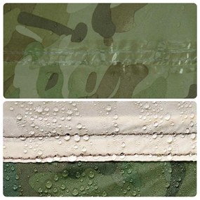 Lona de campismo 366x306 cm impermeável camuflagem