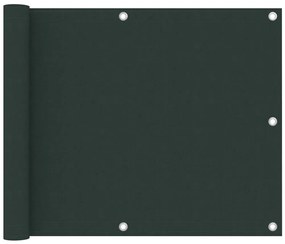 Tela de varanda 75x500 cm tecido Oxford verde-escuro