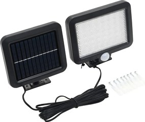 vidaXL Candeeiro solar com sensor de movimento luzes LED brancas