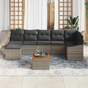 Conjunto de Sofá de Jardim 8 pcs Cinzeto 55 x 55 x 37 cm
