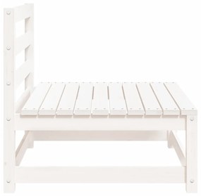 Sofás sem braços p/ jardim 3 pcs 70x70x67cm pinho maciço branco