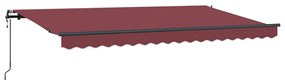 Toldo Retrátil Manual Vermelho bordô e Antracite