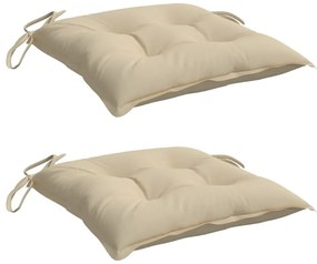 Almofadões para móveis de paletes 2 pcs tecido oxford bege