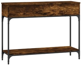 Mesa consola 100x30,5x75cm derivados de madeira carvalho fumado