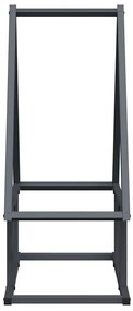 Suporte para lenha 50x25x60 cm aço laminado a frio antracite
