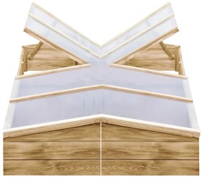 Estufas 2 pcs 200x50x35 cm madeira de pinho impregnada
