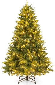 Árvore de Natal artificial 180cm com luzes LED multicoloridas brancas quentes 11 modos de iluminação Verde