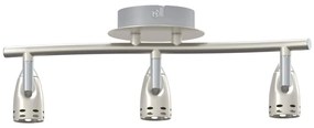 Spotlight de Teto 3 Vias Ajustável Níquel Mate GU10