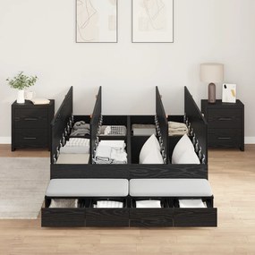 Estrado de Cama Carvalho Preto 120x200 cm