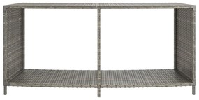 Prateleiras de arrumação 2 pcs vime PE cinzento
