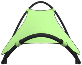 Espreguiçadeira baloiço c/ rodas aço e textilene verde