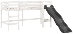 Cama alta p/ criança c/ cortinas 80x200 cm pinho maciço rosa